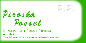 piroska possel business card